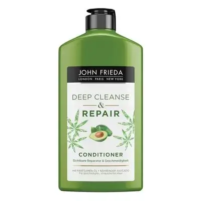John Frieda Repair & Detox Conditioner with Avocado Oil & Green Tea for Damaged Hair, 250 ml