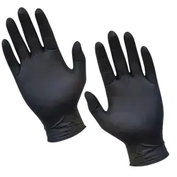 Nitrile Gloves Powder Free Black Small 100 Pcs