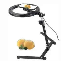 Ring fill light QX-206B (26cm) for professional photography, USB, LED Ring Light with Adjustable Tripod Stand and Phone Holder, 3 Light Modes and 10 Brightness Level for Live Stream, Makeup, YouTube,