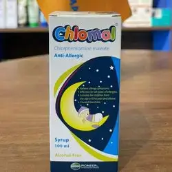 chlomal chlorpheniramine maleate anti-allergic alcohol-free syrup 100ml