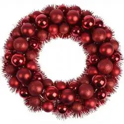 Wreath Tınsel 56 Pcs Xmas Balls