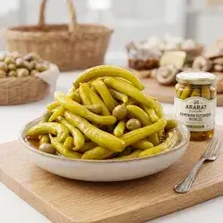 Armenian Cucumber Pickles Marinated in Oil