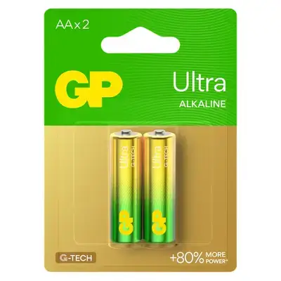 GP Ultra Alkaline AA LR06 B2 Batteries – 2PCS