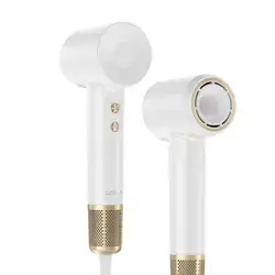 Laifen Swift Premium High-Speed Hair Dryer Bundle — 1400W (Golden White Edition with Hair Brush)