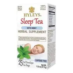 sleep tea with mint herbal supplement caffeine free 25foli envelope tea bags
