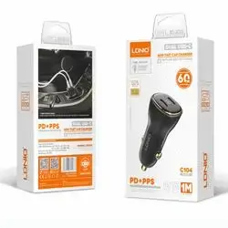 Ldino Dual USB-C 60W Fast Car Charger C104