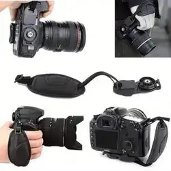 PU Leather Camera Hand Strap Grip - Padded Wrist Strap For DSLR, Mirrorless Cameras, Compatible With Nikon, Canon, - Secure Hold For Photography & Videography, Adjustable, Compatible With Neck Straps