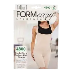 Shapewear Singlet Style Braless Full Shaper Large Beige 4800 _ Formeasy
