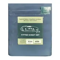 Casa Fited Shet Plain Colr Kng 3Pcs