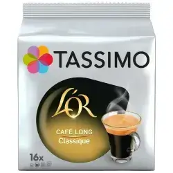 TASSIMO L’OR Café Long Classique – 16 Capsules