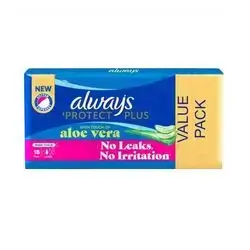 منتج جديد Always Protect Plus with aloe vera Extra Long Pads 16 Pads