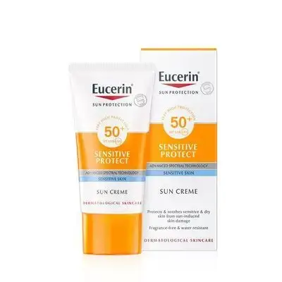 EucerinSun Cream 50+ Eucerin Sun products offer comprehensive protection against sun-induced skin damage.