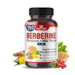 Ultra Herbs Premium Berberine with Cinnamon, Milk Thistle - Promotes Liver Function, Gut Health, Immunity 150capsules