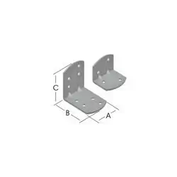Round Head Profile Angle 90° 30X75X75