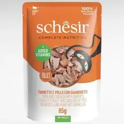 Schesir Tuna & Chicken, Shrimp 85g