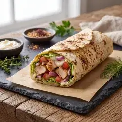 Chicken Saj Wrap