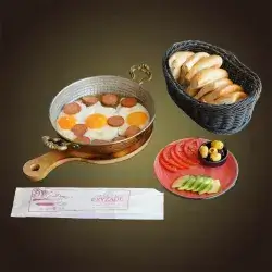 Egg with sausage