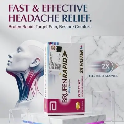 Abbott Brufen Rapid 400mg Ibuprofen – 20 Softgels