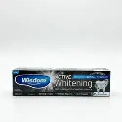 Wisdom active charcoal whitening toothpaste 100ml