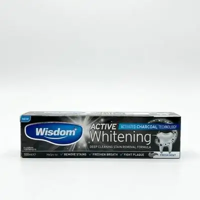 Wisdom active charcoal whitening toothpaste 100ml