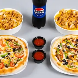 Family Pizza And Rizo Meal With Pepsi - 4 Person