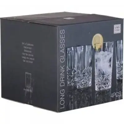 Koopman Crytal Drinking Glass 260Ml4 Pcs