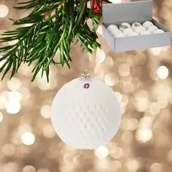 Xmas Ball Glıtter 80Mm Whıte