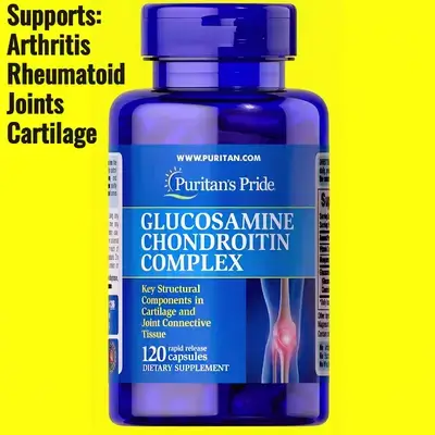 Glucosamine Chondroitin Complex for Men&Women, Supplement for Joint Health, arthritis, rheumatism, osteoporosis, joint pain, cartilage, 120 Capsules glucosamine - دعم المفاصل