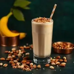Banana with Mixed Nuts Juice