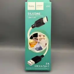 Hoco sillcone charging data cable 3A USB-A TO-C