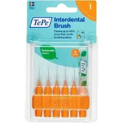 Tepe Interdental Brush Orange 0.45mm Size 1- 6 Pack