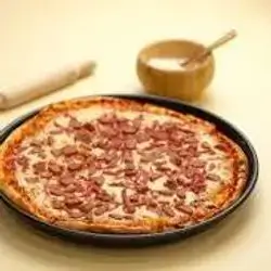 Marinara and Mortadella Pizza