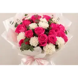Pink and White Rose Bouquet