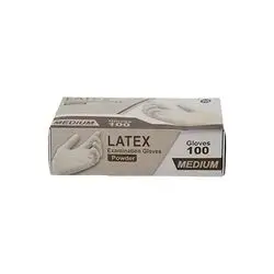 Latex Powdered Gloves Medium 100 Pcs