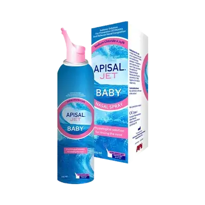 APISAL Jet Baby Nasal Spray Physiological Solution for Rinsing The Nose 125ml _ API