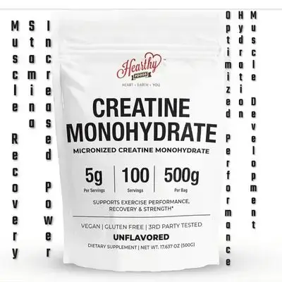Creatine Monohydrate Micronized Powder - 100 Servings, Serving (5g) - 17.64 Oz for Men & Women Muscle Growth & Recovery, 500 grams, كرياتين مونوهيدرات