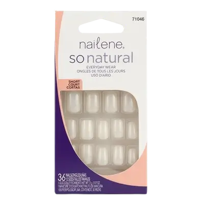 So Natural Everyday French SHORT 36 Nails 12 Sizes 71046 _ nailene