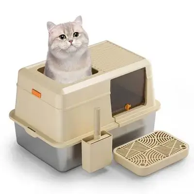 Covered Steel Litterbox 60cm