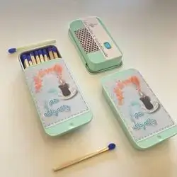 Tea Glass Match Box 