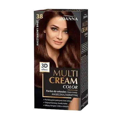 Multi Cream Permanent Intensive Hair Color Dye Care 38 CHESTNUT BROWN _ JOANNA