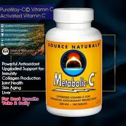 Vitamin C, Metabolic C, 500mg Vitamin C as PureWay C, activated vitamin C, upgrade Immunity, circulation, Skin Aging, joints, collagen production, 180 Tablets vitamin c 
