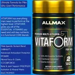 Premium Vitaform, Multivitamin for Men, Performance, Vitality, Testosterone, Energy, Flexibility, Joints, Hydration, Bone, Muscles, Multivitamins, 60 Tablets multivitamin