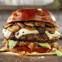 Mushroom Burger With Double Cheese