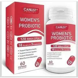 Women_s Probiotics120 Billion CFUs 18 Strains 3 Prebiotics & Digestive Enzymes Contains Organic Prebiotic Cranberry Women_s Health Digestive & Immune Support