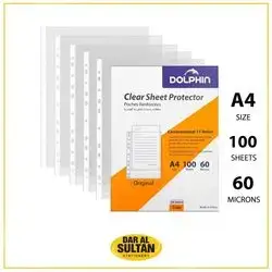 Clear sheet protector-dolphin 100 PCS