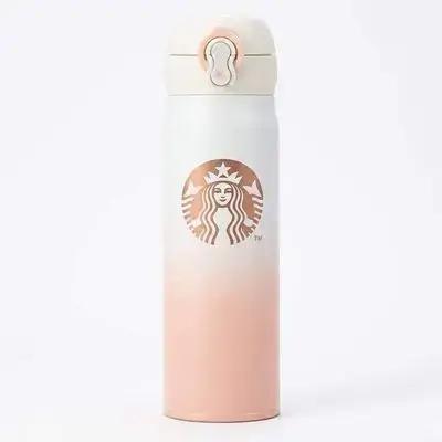 Starbucks Stainless Steel Pink Ombre Logo Bottle 450ml