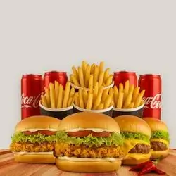 Meal For Four  2 Chick In & 2 Huff Burger