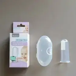 Soft finger silicon baby tongue , teeth brush