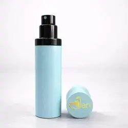 Empty pearl light blue perfume bottle 10ml