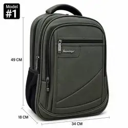 Flamingo Leather Backpack – Model #1, 4 Zippers